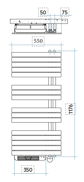 Toallero radiador eléctrico Soul_s Air IRSAP - 5