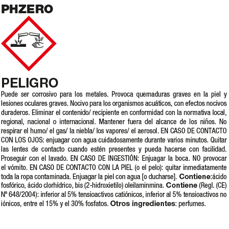 Garrafa Desincrustante Ácido Enérgico 1L Fila PHZERO