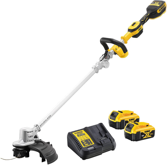 Desbrozadora sin escobillas XR 18V 36cm con 2 baterías 5Ah Dewalt DCMST561P2