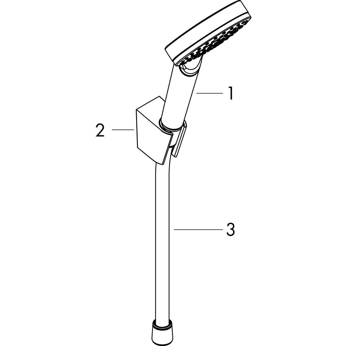 Set Soporte de Ducha + Flexo 160 cm Crometta 1 jet Cromo Hansgrohe HANSGROHE - 2