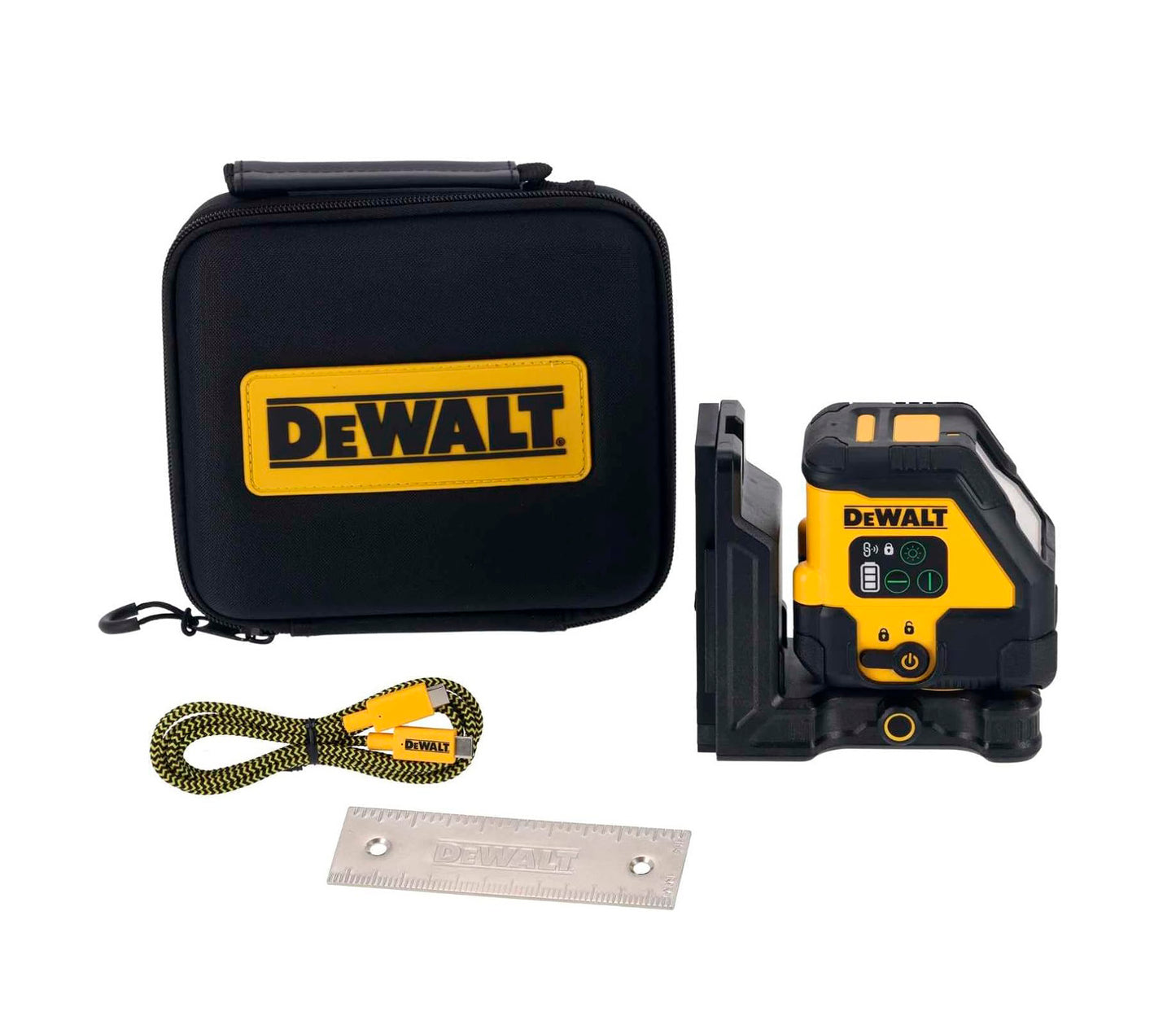 Nivel láser autonivelante Verde USB-C de 2 líneas en cruz Dewalt DCLE14201GB