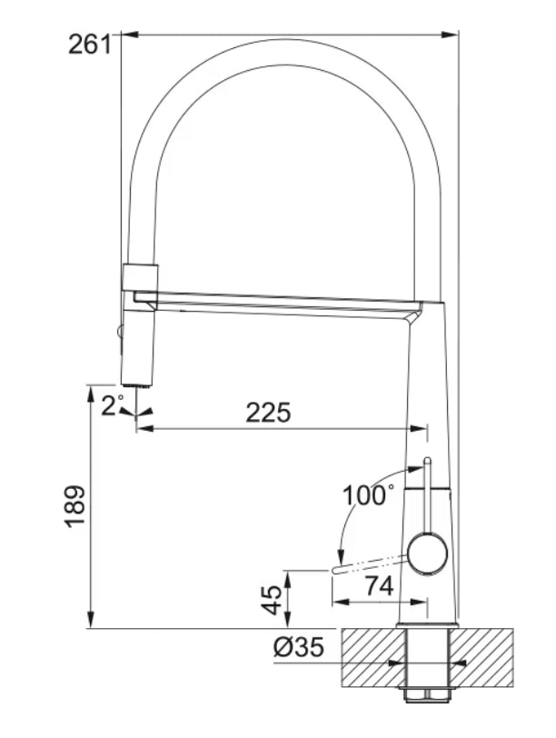 Grifo de Cocina Icon Semi Pro HP MB FRANKE - 7