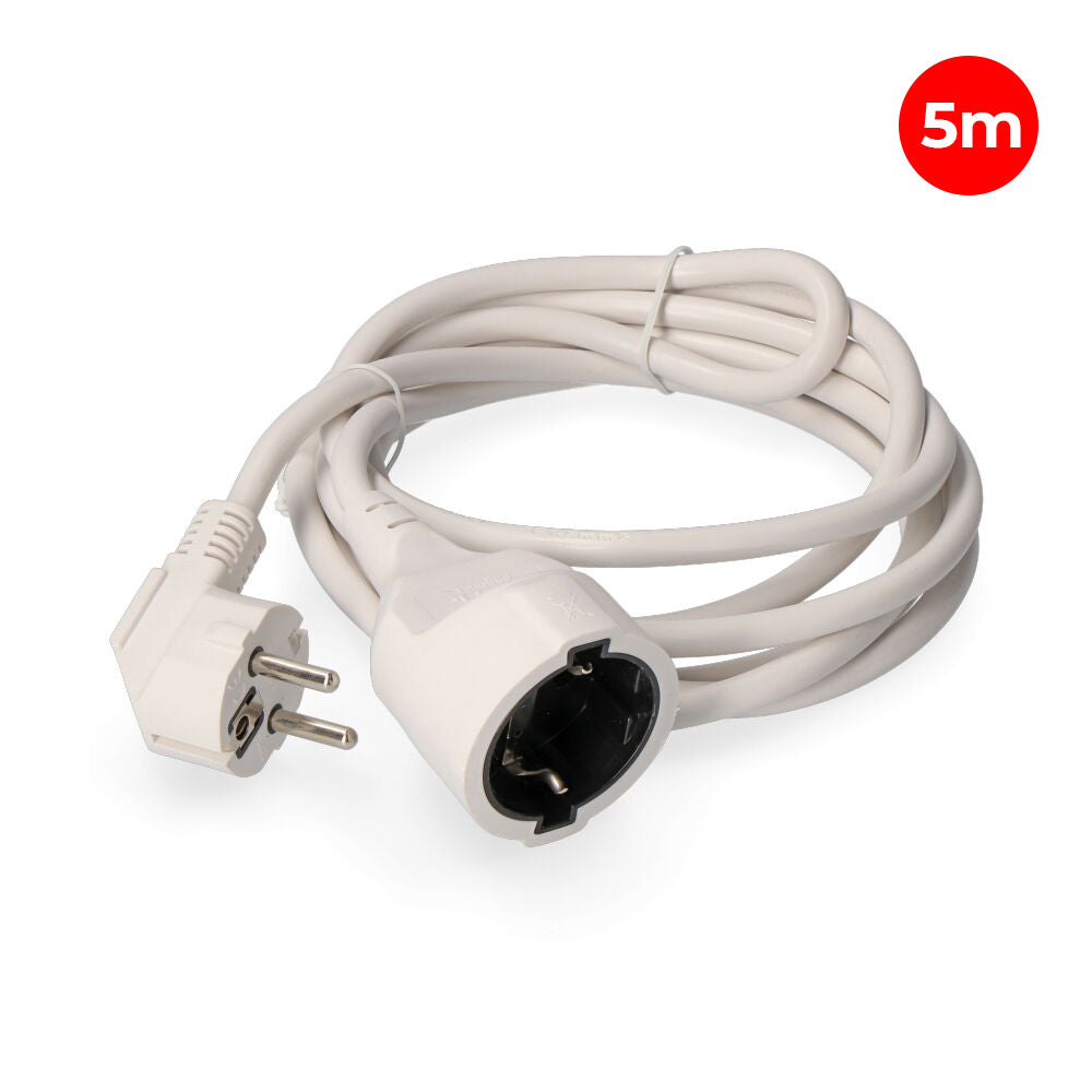 Extension cord with 1 2P+E socket, 16A 250V~, 5 m of H05VV-F 3G1.5mm² cable, EDM