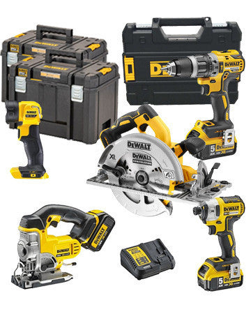 Power kit 5 herramientas Dewalt a batería 18V DCK523P3T