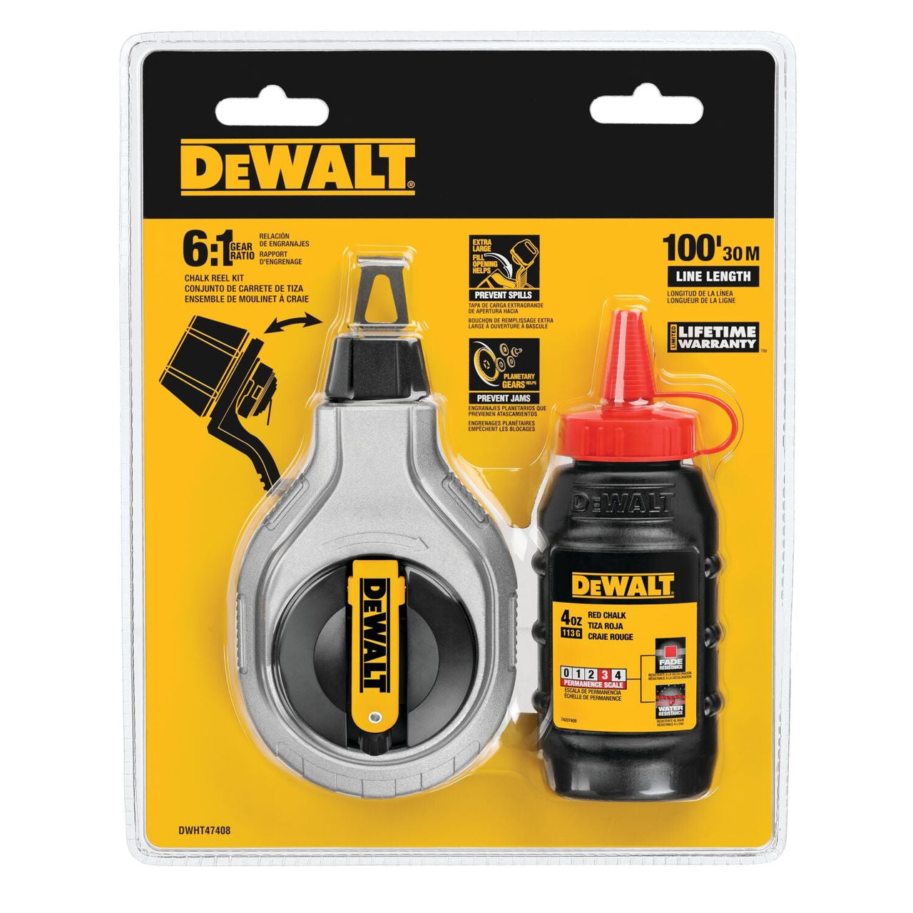 Dewalt DWHT47408-0 30m red chalk line