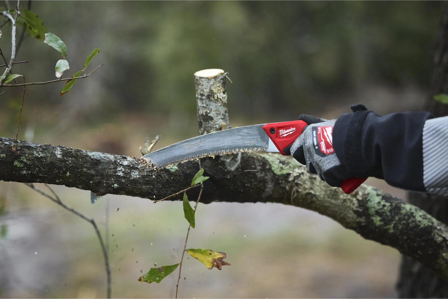 Serrucho de poda curvo con funda 35cm Milwaukee