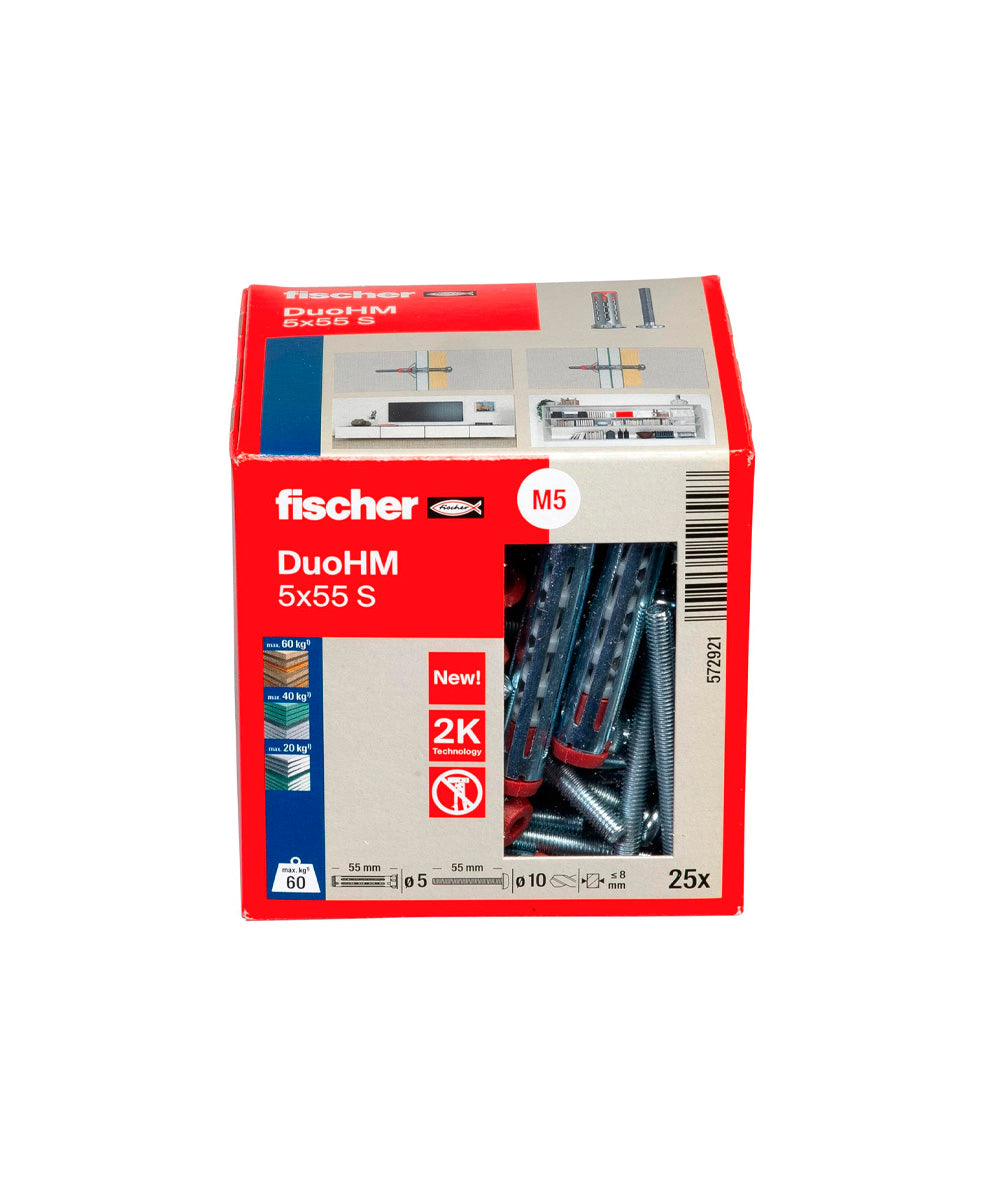 Caja taco DuoHM S TX Fischer 25uds