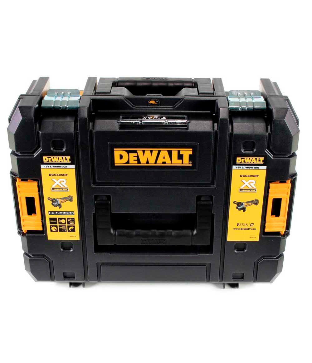 18V XR Brushless 125mm Grinder with 2 5Ah batteries and Dewalt DCG405P2 case