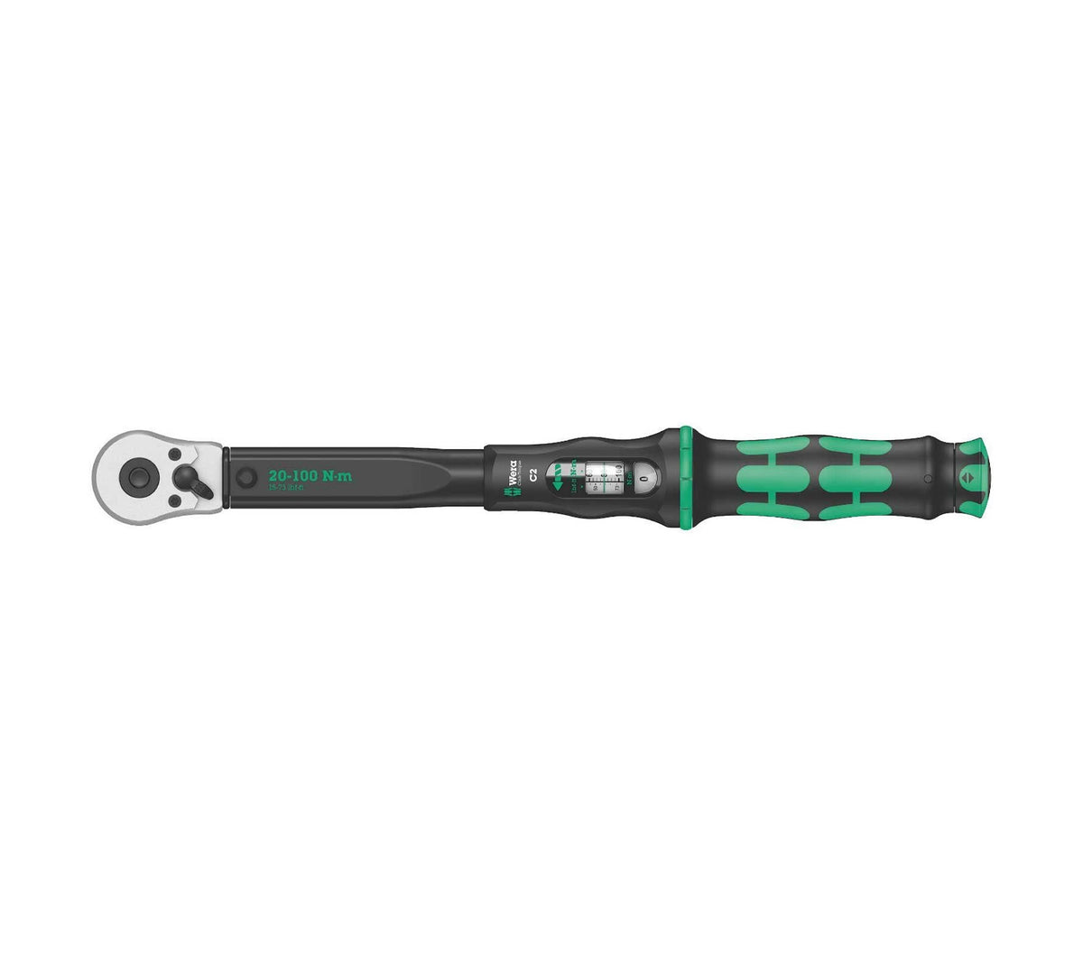 Torque wrench with reversible ratchet 20-100Nm Wera Click-Torque C 2 ref.075621