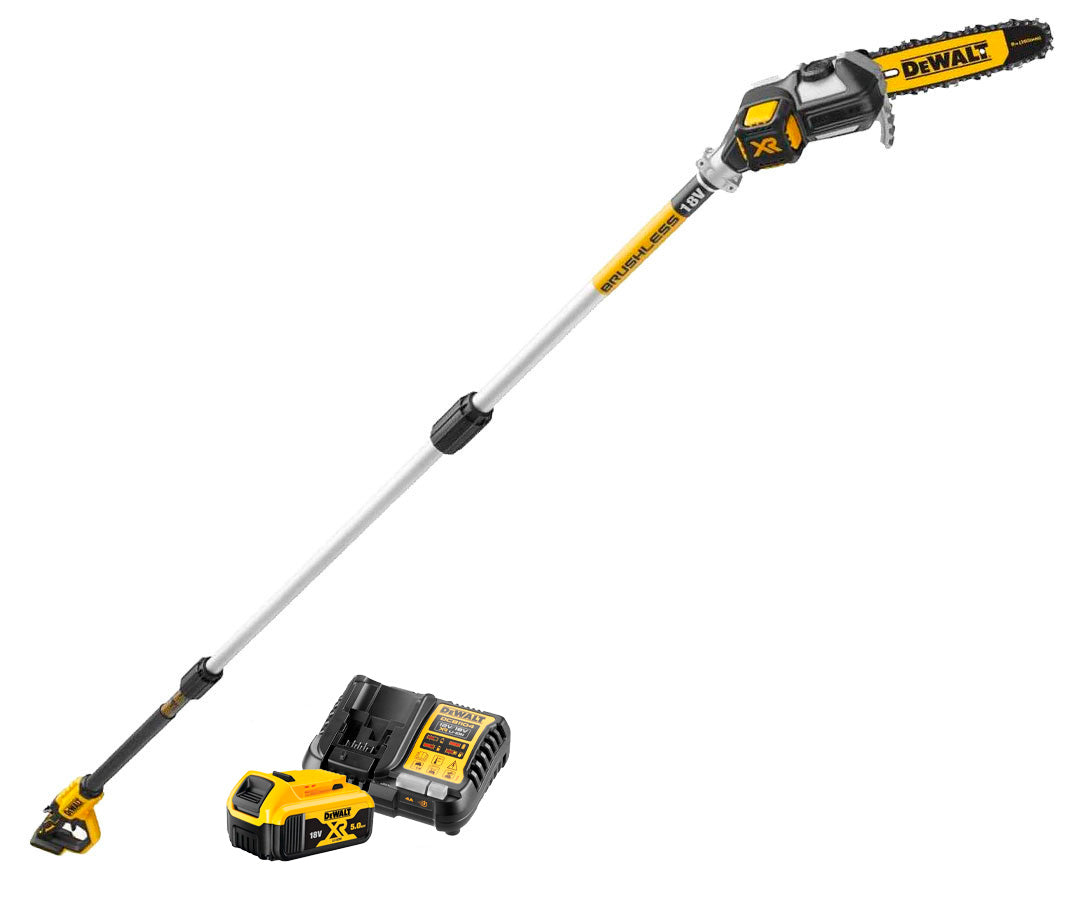 18V 450cm battery-powered height pruner with 5Ah battery Dewalt DCMPS567P1