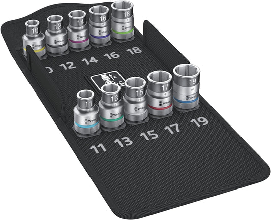 Zyklop socket set with retention function 10pcs Wera 8790 HMC HF