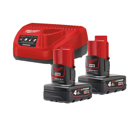 Charger Pack + 2bat 4Ah Milwaukee M12 NRG-402