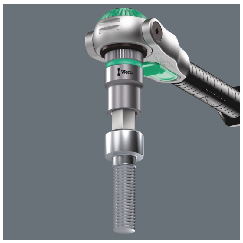 Set of 9 Zyklop hexagonal sockets with holding function, Wera 8740 C HF 1
