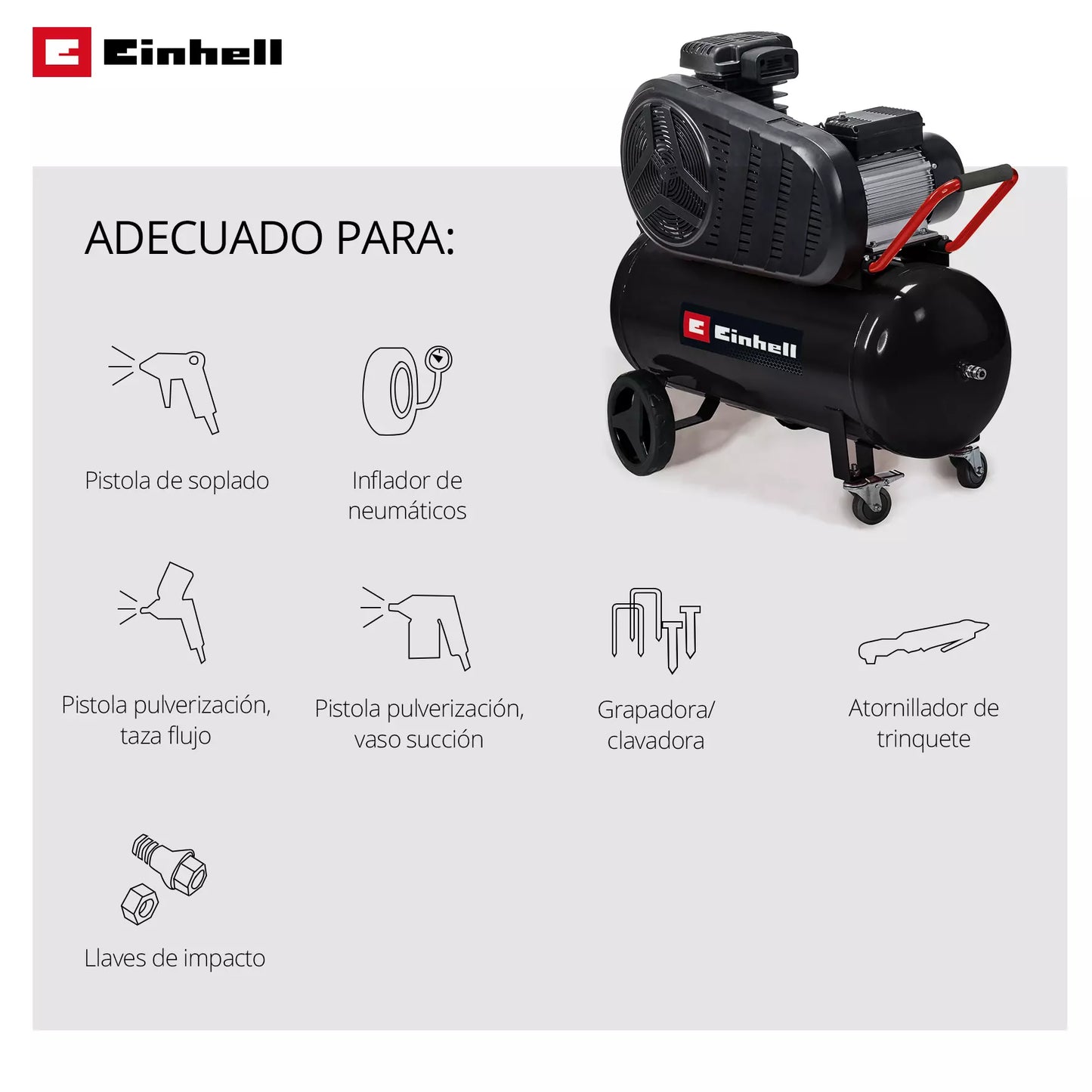 Compresor de aire 50L 1800W Einhell TC-AC 270/50/10