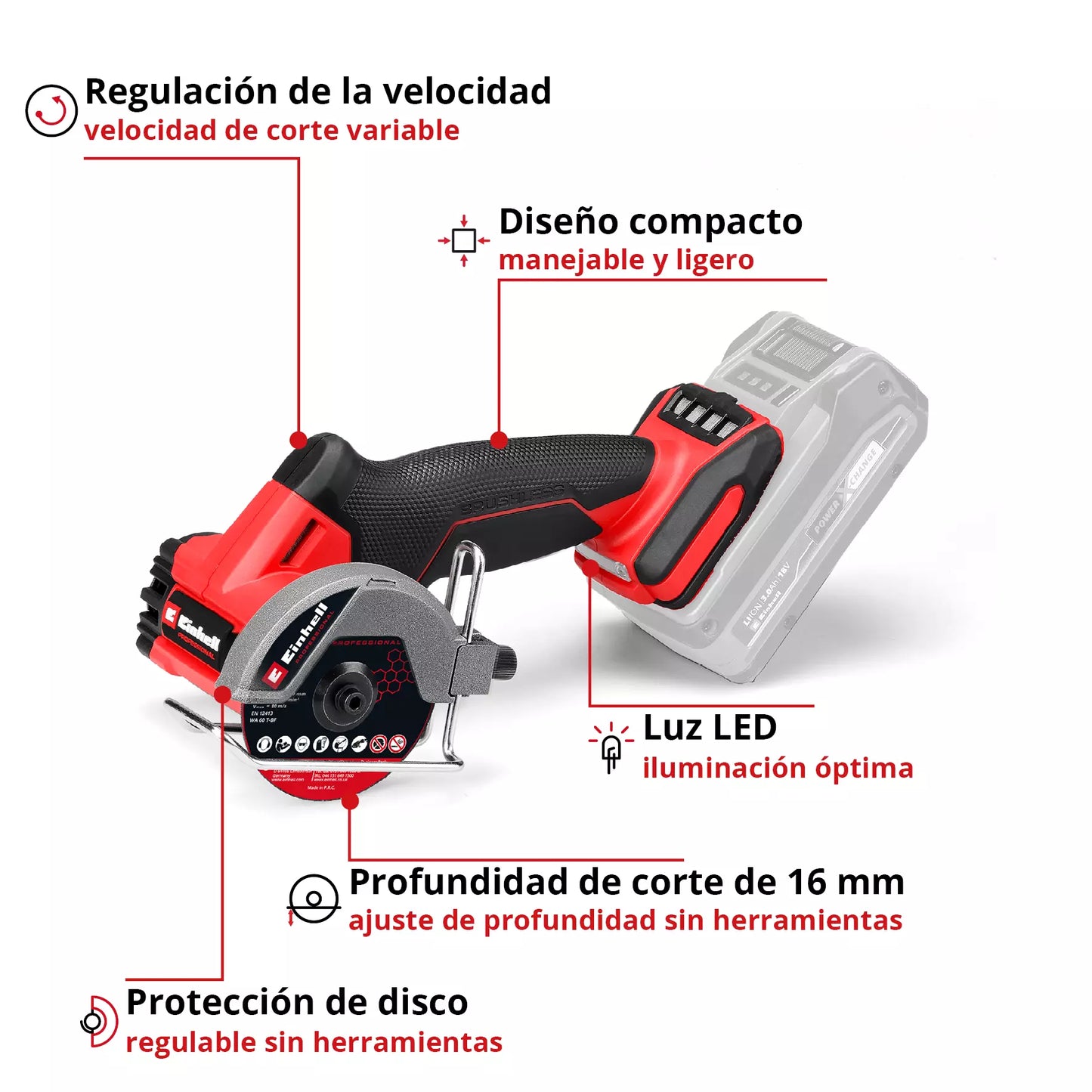 Einhell TP-CO 18/76-C Li BL 18V 76cm Brush Cutter – Tool Only