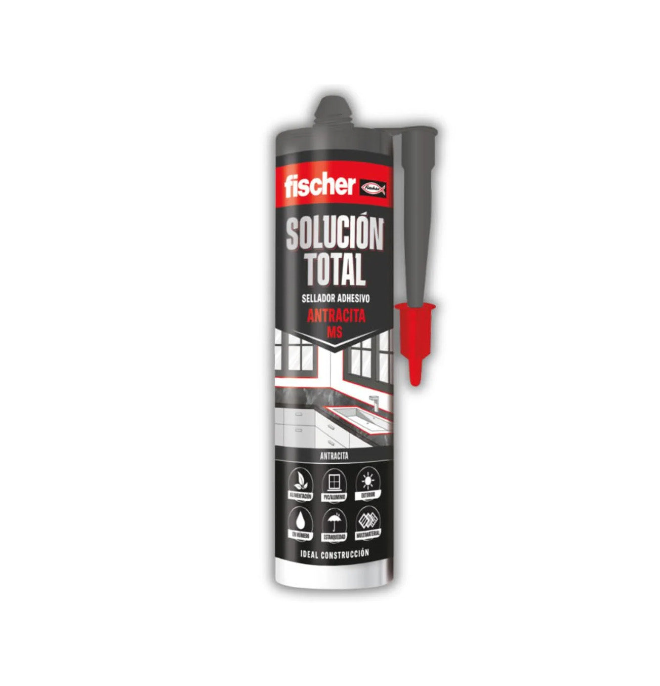 Cartucho Sellante Adhesivo MS Solucion Total 290ml Fischer