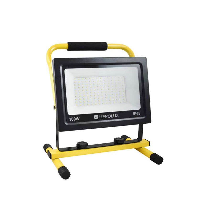 LED spotlight with stand 100W 6000K Hepoluz
