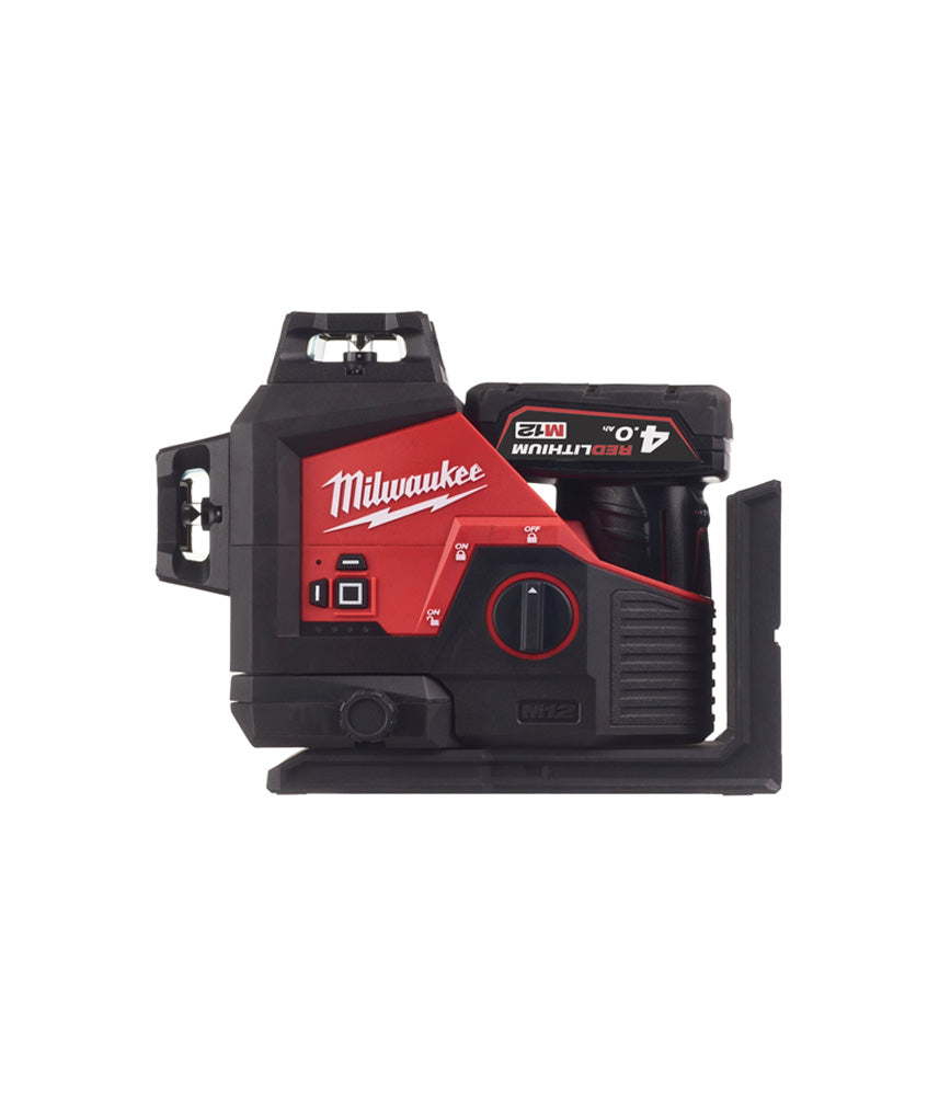 Nivel láser de 3 lineas Verde M12 Batería + Cargador + Maletin Milwaukee M123PL-401C