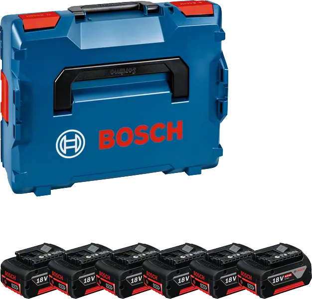 Pack 18V con 6 baterias 4Ah con Maletin Bosch